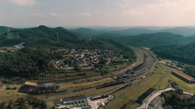 Aerial footage of Paranapiacaba
