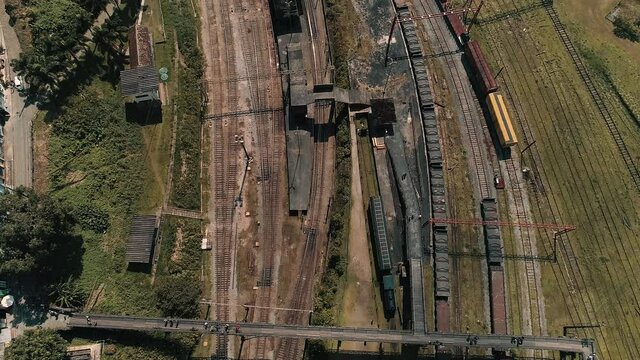 Aerial image of the train station in Paranapiacaba