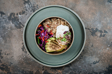 bowl with avocado
