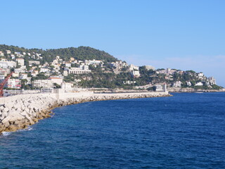 The beautiful coast of the city of Nice. 