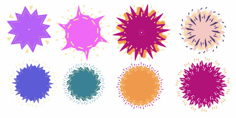 set of label background elements for discount, sale, or any call action vector