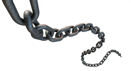 Foto op Plexiglas chain links on white © Predrag