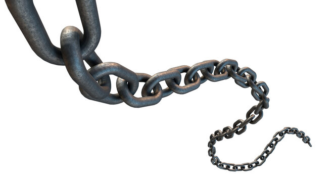 chain links on white