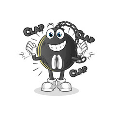 prison ball applause illustration. character vector