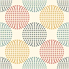 Tapeten Polka dot seamless pattern. Dotted circle print. Modern memphis stile geometric background. Bold trendy geo wallpaper © funkyplayer