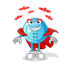 shirt button Dracula illustration. character vector