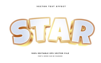 star gold editable text effect