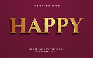 happy editable text effect