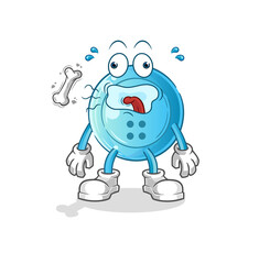 shirt button burp mascot. cartoon vector