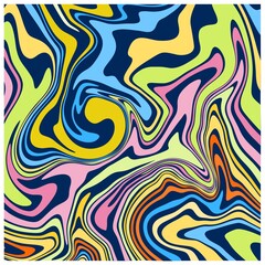 An abstract colorful psychedelic wavy background. Vibrant Swirl background for fashion and interior works.