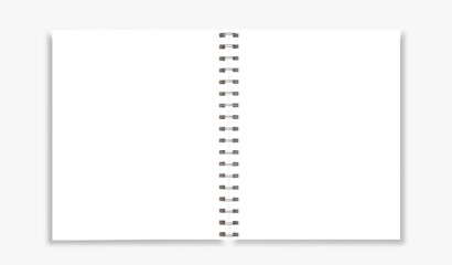 Paper notebook. Set of note pad, magazine, notebook template with soft shadows on transparent background.