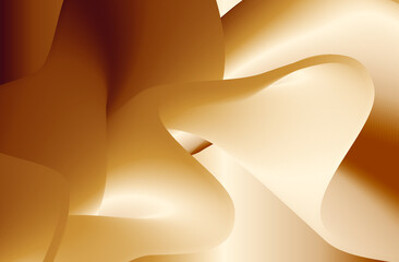 Abstract fluid gold gradient background futuristic concept