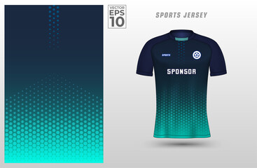 T-shirt sport design template for soccer jersey. Sport uniform in front view. Tshirt mock up for sport club. Vector Illustration