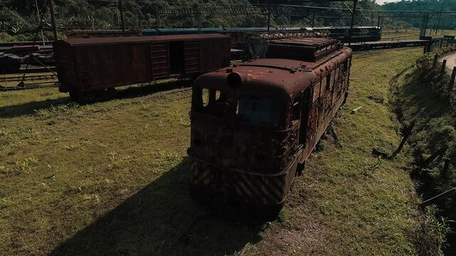 Former abandoned train car in Paranapiacaba