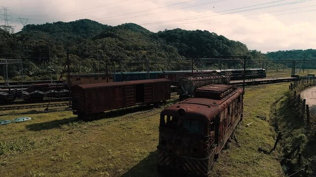 Former abandoned train car in Paranapiacaba