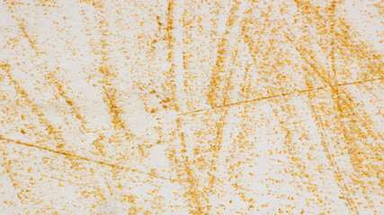 Retro background of old iron sheet with rust and old paint