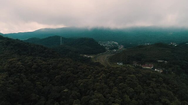 Aerial footage of Paranapiacaba
