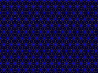 Abstract blue line pattern image on black background.