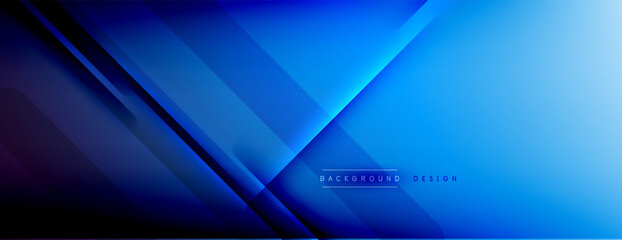 Fototapeta premium Abstract background - lines composition created with lights and shadows. Technology or business digital template. Trendy simple fluid color gradient abstract background with dynamic