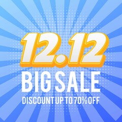 12 12 Big Sale text effect editable shopping