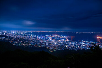 掬星台から神戸の夜景