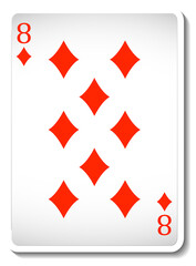 Ace of Diamonds Playing Card Isolated