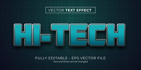 Hi tech future 3d editable text effect