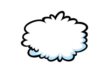 Comic thinking speech bubbles. Think shapes like in comicbooks. Vector illustration isolated in white background