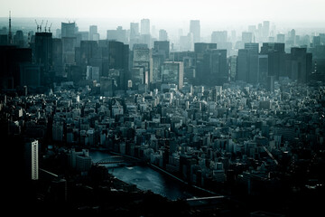 東京都中心部のビル群
