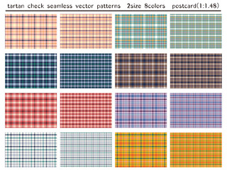 タータンチェック　シームレスパターン