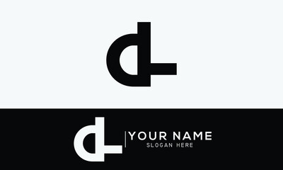 Alphabet letter icon logo DL or LD