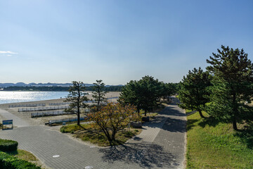 神奈川県横浜市金沢区の海の公園