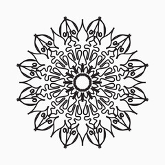 Circular pattern mandala art decoration elements