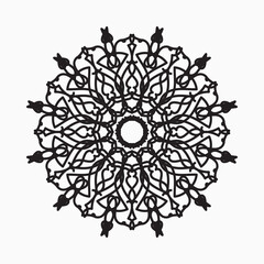 Circular pattern mandala art decoration elements