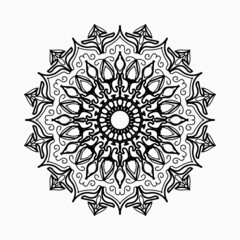 Circular pattern mandala art decoration elements