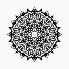 Circular pattern mandala art decoration elements