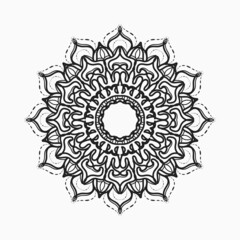 Circular pattern mandala art decoration elements
