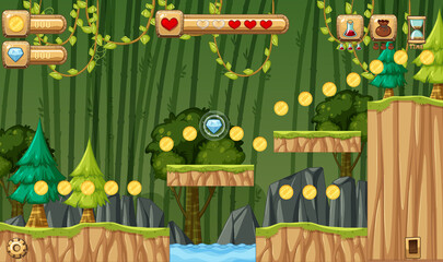 A Game Template Jungle Scene