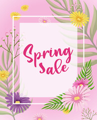 Spring sale banner template