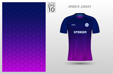 T-shirt sport design template for soccer jersey. Sport uniform in front view. Tshirt mock up for sport club. Vector Illustration © Vectoro
