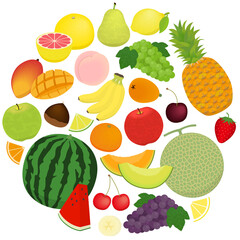 果物のイラスト丸