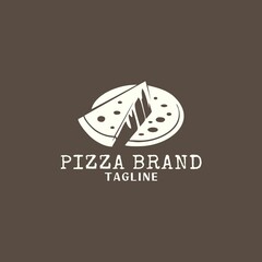 simple, vintage pizza logo. vector illustration for business logo or icon