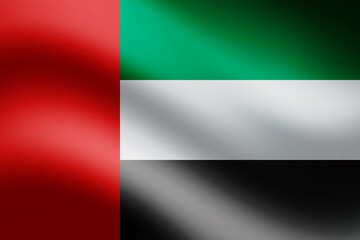 Original and simple of the United Arab Emirates flag isolated vector in official colors and proportion correctly
