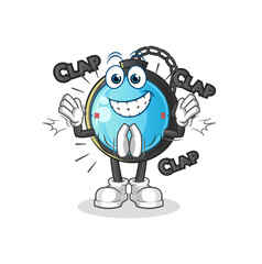 compass applause illustration. character vector