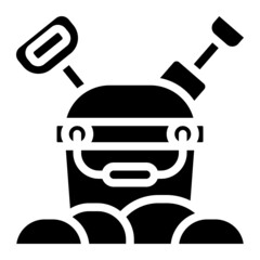 sandbucket line icon