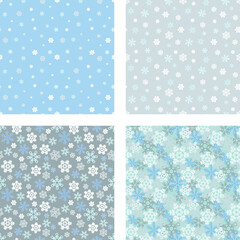 大きさいろいろの雪の結晶詰め　