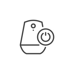 Virtual assistant power line icon