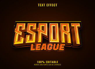 fantasy gold esport logo title editable text effect