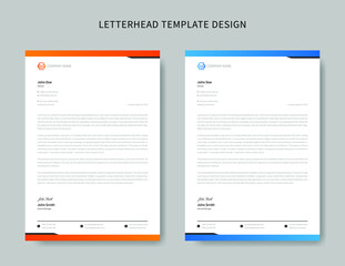 Business letterhead template or Corporate letterhead template design