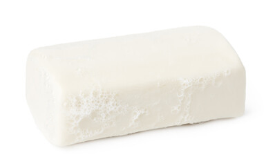 White soap bar isolated on white background